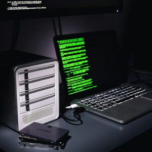 a laptop and a computer