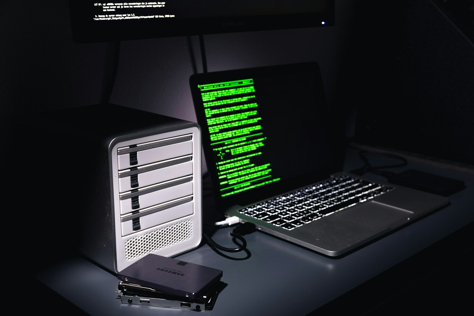 a laptop and a computer
